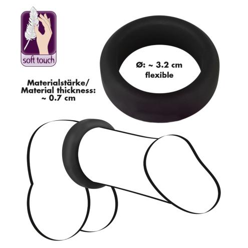 Эрекционное кольцо Black Velvets Cock Ring, 3.2 см