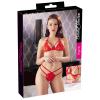 Комплект красного белья Сottelli, Lace Set red - S