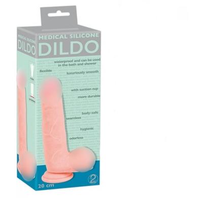 П. Реалістичний фалоімітатор з мошонкою Medical Silicone Dildo