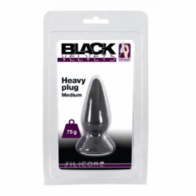 Анальная пробка Black Velvets Heavy Plug Medium