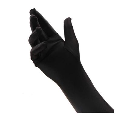 Черные длинные перчатки