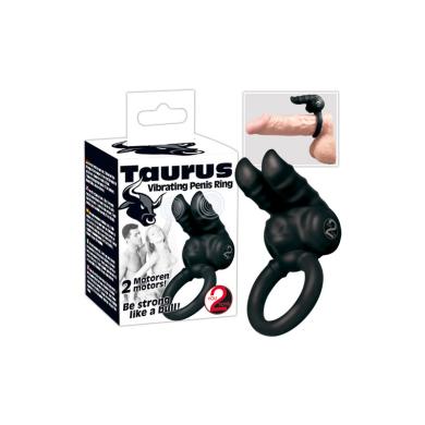 Эрекционное кольцо с вибрацией Taurus Vibr. Penisring black