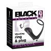 Масажер простати з ерекційним кільцем - Black Velvets Vibrating Ring & Plug