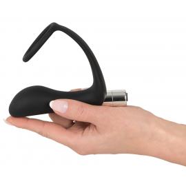 Масажер простати з ерекційним кільцем - Black Velvets Vibrating Ring & Plug - 4
