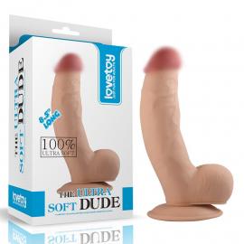 Фаллоимитатор с мошонкой The Ultra Soft Dude Flesh 8.5   - 1