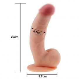 Фаллоимитатор с мошонкой The Ultra Soft Dude Flesh 8.5   - 3