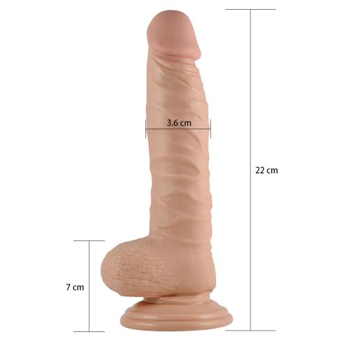 Фаллоимитатор с мошонкой - Real Extreme Dildo 8.5