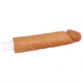 Насадка на член - Pleasure X-Tender Penis Sleeve Brown Add 1  - 3