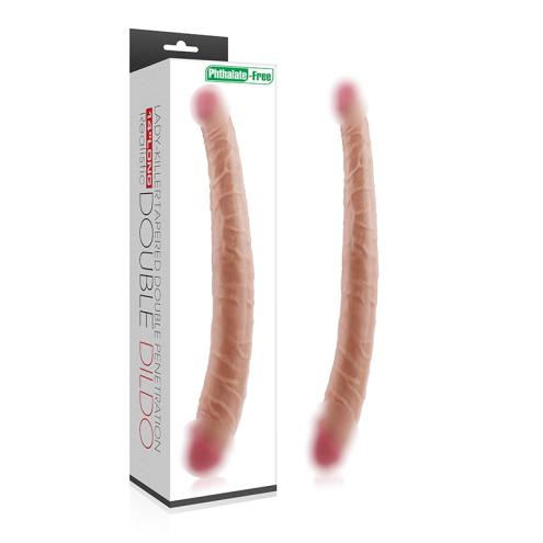 Двусторонний фаллоимитатор King Size Realistic Ladykiller Tapered Double Penetration 14