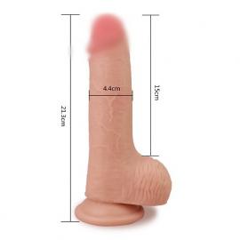Фаллоимитатор с мошонкой - Skinlike Soft Dong 7,5'' - 2