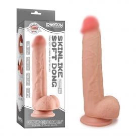 Фаллоимитатор с мошонкой Skinlike Soft Dong 8.5  - 1