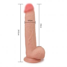 Фаллоимитатор с мошонкой Skinlike Soft Dong 8.5  - 2