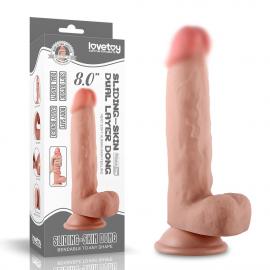 Фалоімітатор Sliding-Skin Dual Layer Dong 8 '' - 1