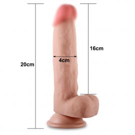 Фалоімітатор Sliding-Skin Dual Layer Dong 8 '' - 2
