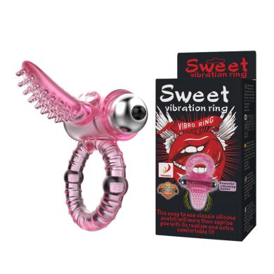 Ерекційне кілечко з вібрацією Sweet Vibrationg Cook Ring Pink