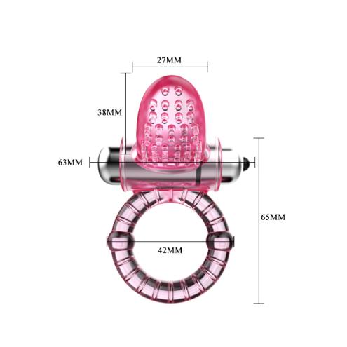 Эрекционное колечко с вибрацией Sweet Vibrationg Cook Ring Pink