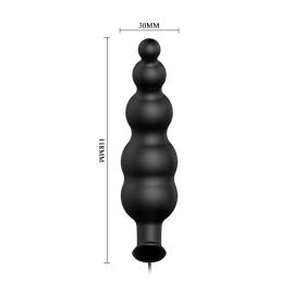 Анальный стимулятор - Pretty Love Anal Butt Plug Beaded Black - 4