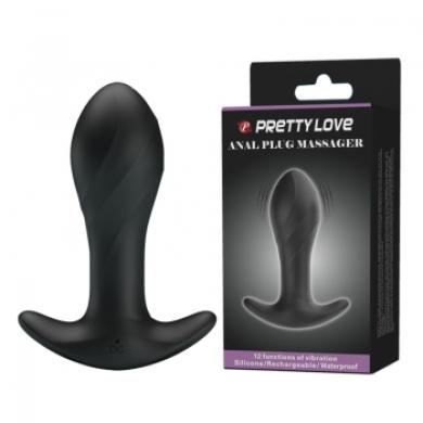 Анальная пробка - Pretty Love Anal Plug Vibrating Massager Black