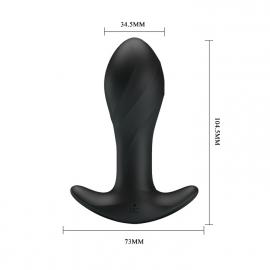 Анальна пробка - Pretty Love Anal Plug Vibrating Massager Black - 3