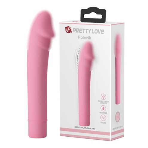 Реалістичний вібратор - Pretty Love Polevick Vibrator Light Pink