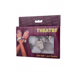 Наручники с мехом Toyfa Theatre - белого цвета - 1