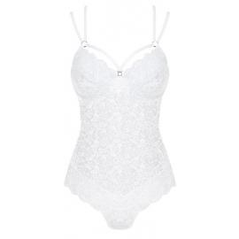 Боди Obsessive 860-TED-2 Белый S/M - 3