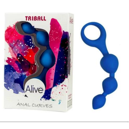 Анальные шарики Alive Triball Blue