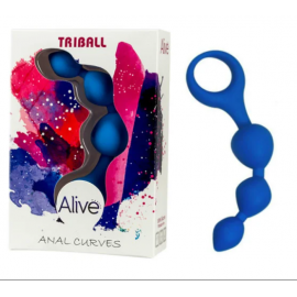 Анальні кульки Alive Triball Blue - 1