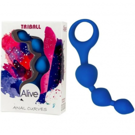 Анальні кульки Alive Triball Blue - 4