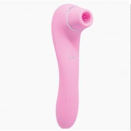 Вибратор и вакуумный клиторальный стимулятор 2в1, Alive Midnight Quiver Pink  - 3