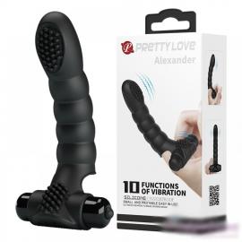 Вібронасадка на палець Pretty Love Alexander Finger Vibrator Black