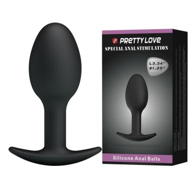 Анальна пробка Pretty Love Heavy Balls Silicone Butt Plug 1