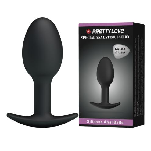 Анальная пробка Pretty Love Heavy Balls Silicone Butt Plug 1