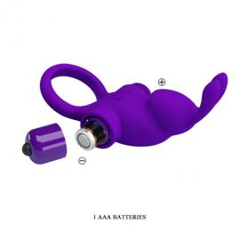 Эрекционное кольцо Pretty Love Vibro Penis Ring Rabbit I Blue - 4