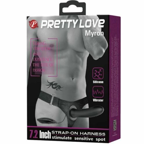 Страпон женский PRETTY LOVE Strap-on MYRON 7,2 Vibration