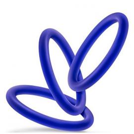 Ерекційні кільця Blue Mate Cockring Set 3шт - 4
