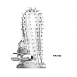Насадка з вібрацією Penis sleeve Bullet vibrator 1 Crystal - 5