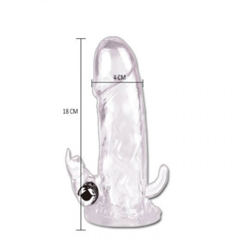 П. Насадка с вибрацией Penis sleeve Bullet vibrator Crystal