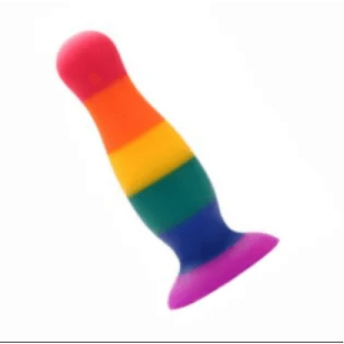 Радужная анальная пробка Dream toys COLOURFUL LOVE PLUG диаметр: 2.8 см