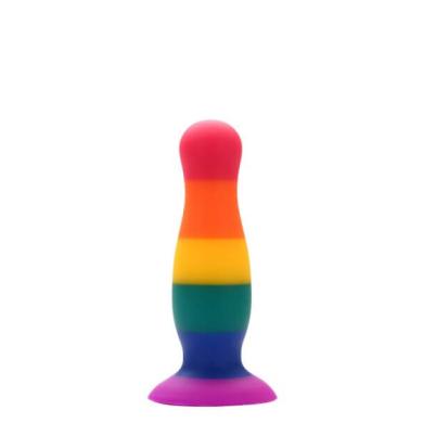 Радужная анальная пробка Dream toys COLOURFUL LOVE PLUG диаметр: 2.8 см 