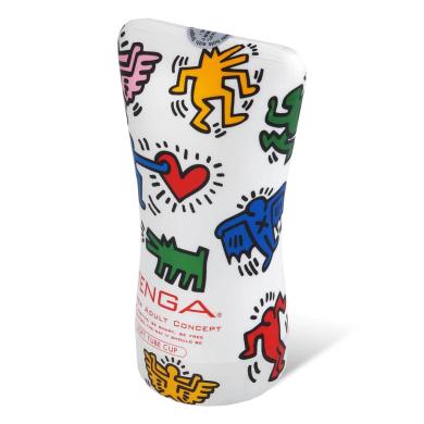 Мастурбатор Tenga Keith Haring Soft Tube Cup 12.7х4.5 см (білий)