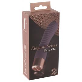 Ребристый вибратор Elegant Series Flexy Vibe - 1