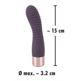 Ребристый вибратор Elegant Series Flexy Vibe - 5