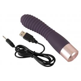 Ребристый вибратор Elegant Series Flexy Vibe - 4