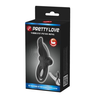 Эрекционное кольцо - Pretty Love Vibro Penis Ring Black