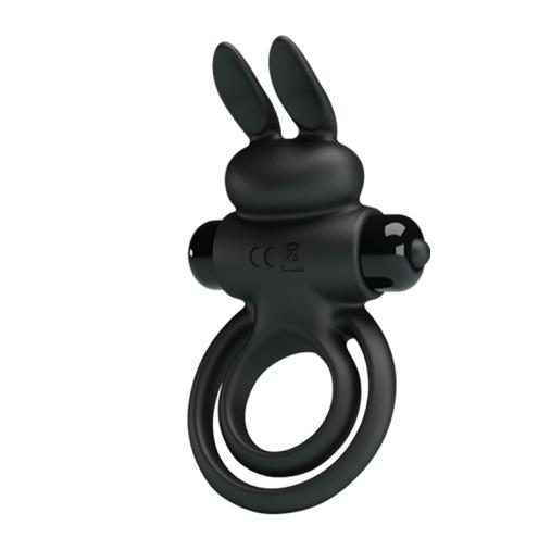 Эрекционное кольцо - Pretty Love Vibro Penis Ring Bunny III Black