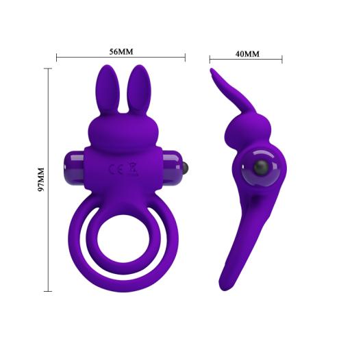 Эрекционное кольцо - Pretty Love Vibro Penis Ring Bunny III Blue