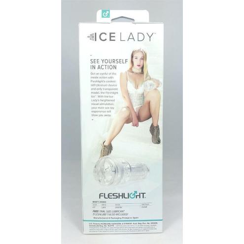 Мастурбатор вагина Fleshlight Ice Lady Crystal, полупрозрачный материал и корпус