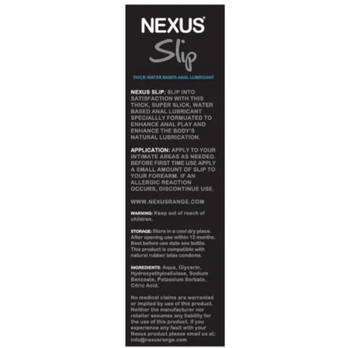 Густий анальний лубрикант Nexus Slip anal 250 мл на водній основі