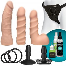 Набір для страпону Doc Johnson Vac-U-Lock Dual Density Starter Set Vanilla - 1
